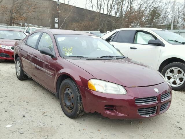 1B3EJ46X71N620610 - 2001 DODGE STRATUS SE BURGUNDY photo 1