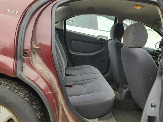 1B3EJ46X71N620610 - 2001 DODGE STRATUS SE BURGUNDY photo 6