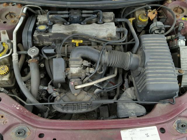 1B3EJ46X71N620610 - 2001 DODGE STRATUS SE BURGUNDY photo 7