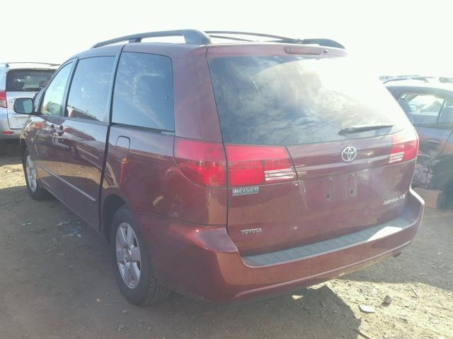 5TDZA22C14S100313 - 2004 TOYOTA SIENNA XLE RED photo 3