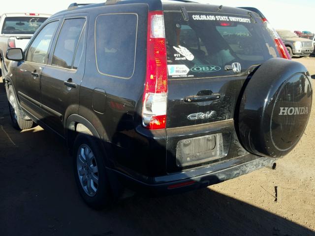 JHLRD78966C022666 - 2006 HONDA CR-V SE BLACK photo 3