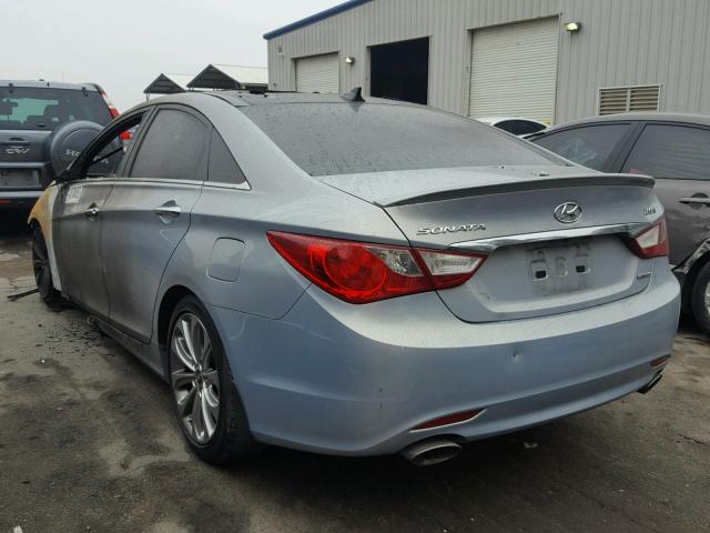 5NPEC4AB2CH499508 - 2012 HYUNDAI SONATA SE BLUE photo 3