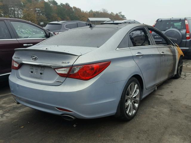 5NPEC4AB2CH499508 - 2012 HYUNDAI SONATA SE BLUE photo 4