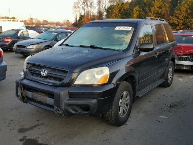 2HKYF18563H519181 - 2003 HONDA PILOT EXL BLACK photo 2