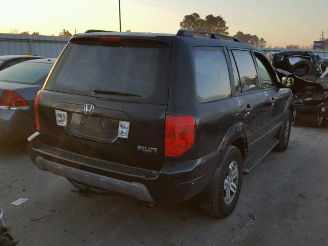 2HKYF18563H519181 - 2003 HONDA PILOT EXL BLACK photo 4