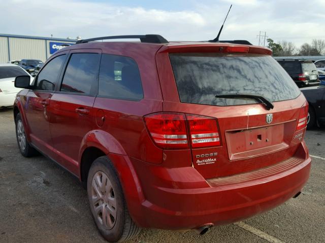 3D4PG5FV2AT137085 - 2010 DODGE JOURNEY SX RED photo 3