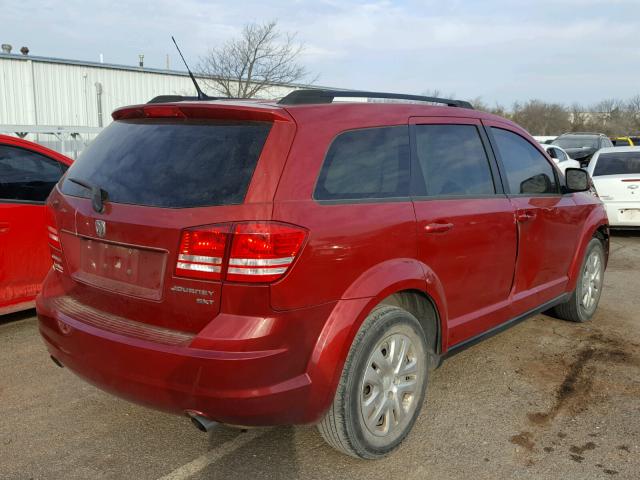 3D4PG5FV2AT137085 - 2010 DODGE JOURNEY SX RED photo 4