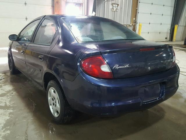 1P3ES46C2YD836406 - 2000 PLYMOUTH NEON BASE 蓝色 照片 3