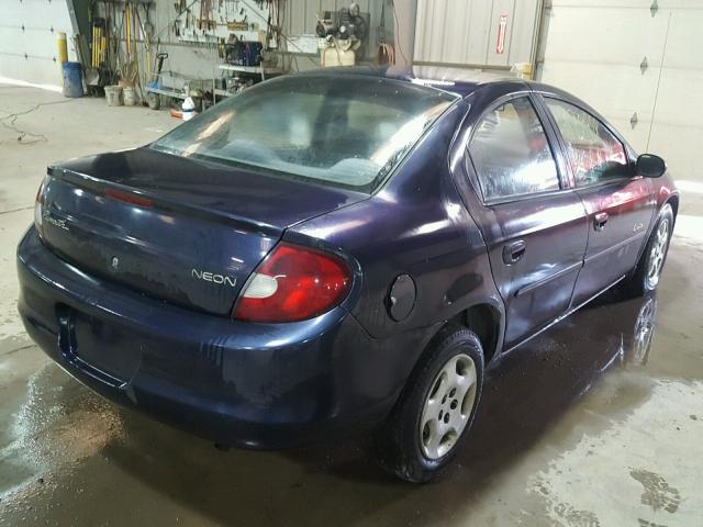 1P3ES46C2YD836406 - 2000 PLYMOUTH NEON BASE 蓝色 照片 4