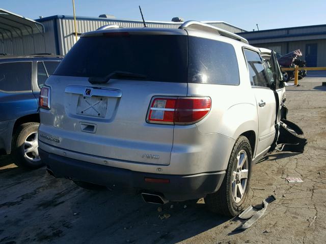 5GZEV237X8J158796 - 2008 SATURN OUTLOOK XR SILVER photo 4