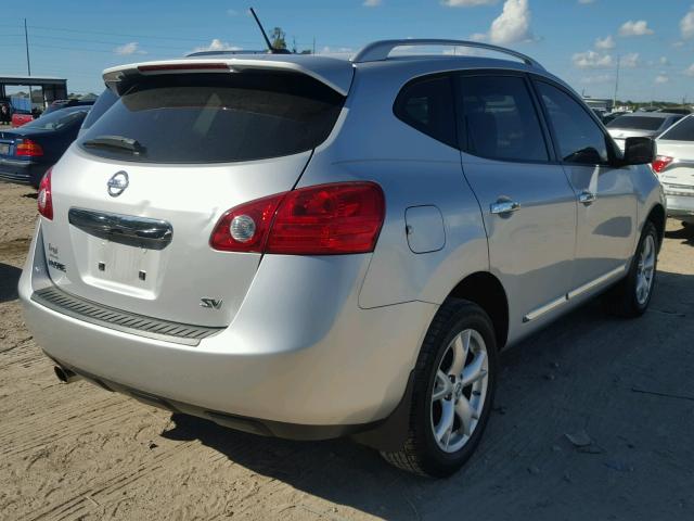 JN8AS5MT1BW182442 - 2011 NISSAN ROGUE S SILVER photo 4