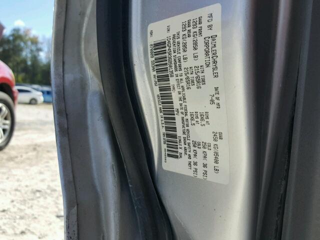 1D4GP45R36B501358 - 2006 DODGE CARAVAN SX SILVER photo 10