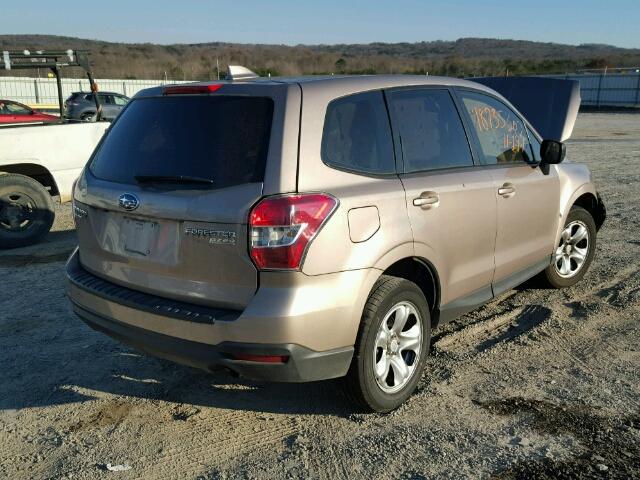 JF2SJAAC5GH557455 - 2016 SUBARU FORESTER 2 TAN photo 4