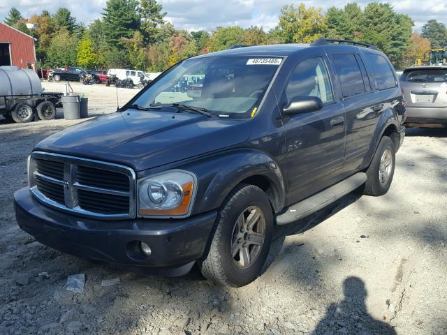 1D4HB48N74F201274 - 2004 DODGE DURANGO SL GRAY photo 2