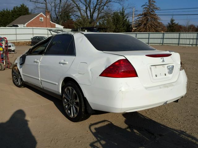 1HGCM56446A117058 - 2006 HONDA ACCORD LX WHITE photo 3