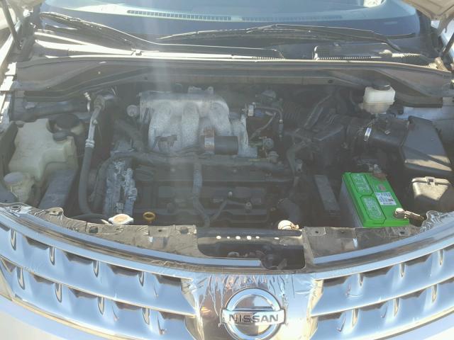 JN8AZ08WX6W502267 - 2006 NISSAN MURANO SL SILVER photo 7