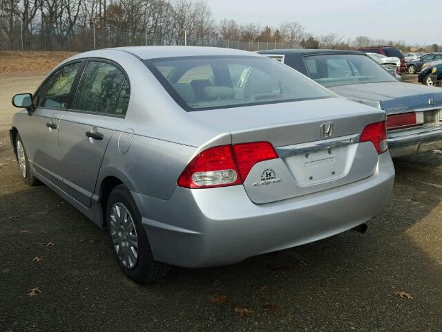 19XFA15389E036880 - 2009 HONDA CIVIC VP SILVER photo 3