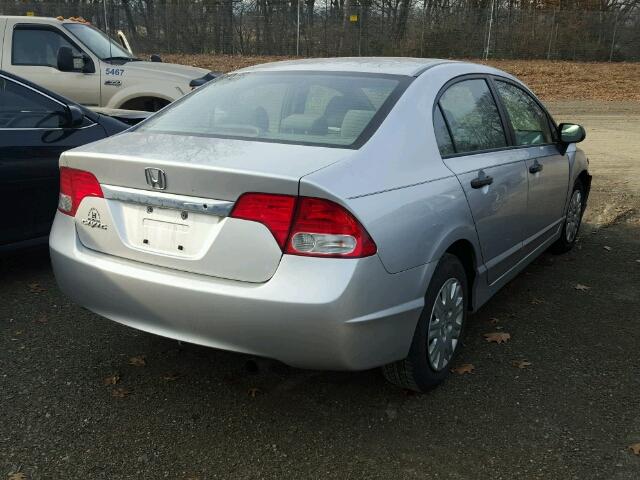 19XFA15389E036880 - 2009 HONDA CIVIC VP SILVER photo 4