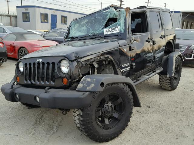 1C4BJWDGXDL632637 - 2013 JEEP WRANGLER U BLACK photo 2