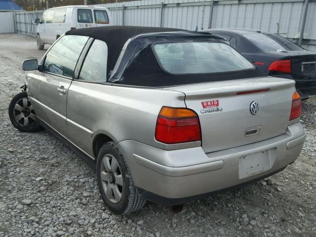 3VWDC21V41M810404 - 2001 VOLKSWAGEN CABRIO GLX 银色 照片 3