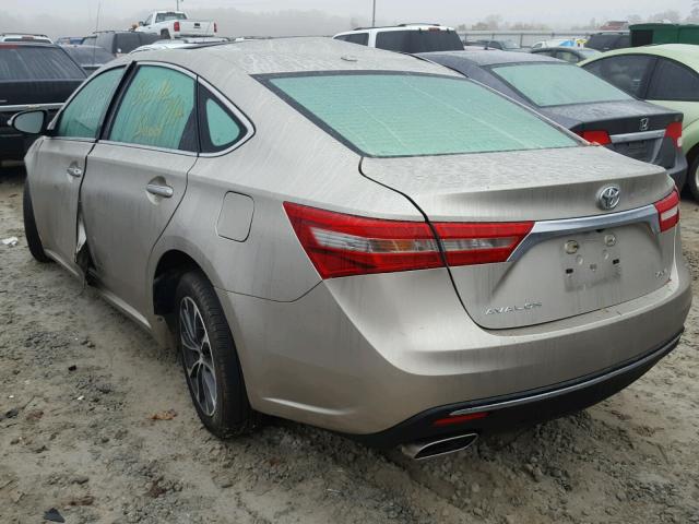 4T1BK1EB9GU242206 - 2016 TOYOTA AVALON XLE BEIGE photo 3
