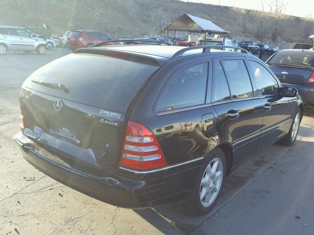 WDBRH81J94F438099 - 2004 MERCEDES-BENZ C 240 SPOR BLACK photo 4