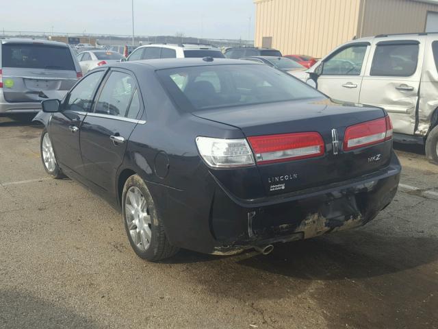 3LNHL2GC9AR640372 - 2010 LINCOLN MKZ BLACK photo 3