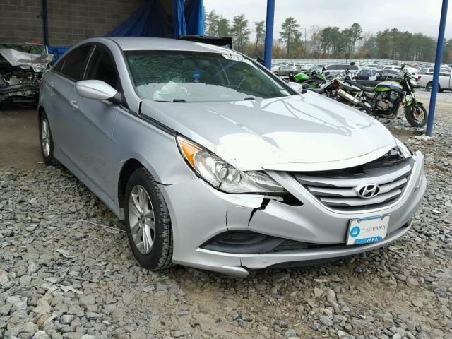 5NPEB4AC2EH890057 - 2014 HYUNDAI SONATA GLS SILVER photo 1