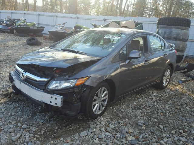 2HGFB2F84CH311476 - 2012 HONDA CIVIC EX GRAY photo 2
