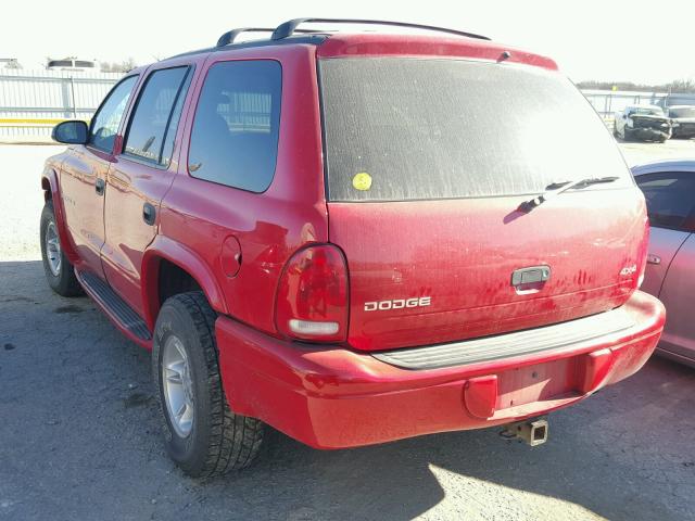 1B4HS28YXXF663406 - 1999 DODGE DURANGO RED photo 3