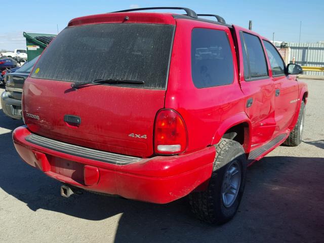 1B4HS28YXXF663406 - 1999 DODGE DURANGO RED photo 4