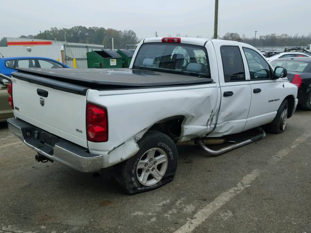 1D7HA18P67S165921 - 2007 DODGE RAM 1500 S WHITE photo 4