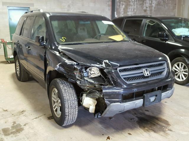 2HKYF18484H598068 - 2004 HONDA PILOT EX BLACK photo 1