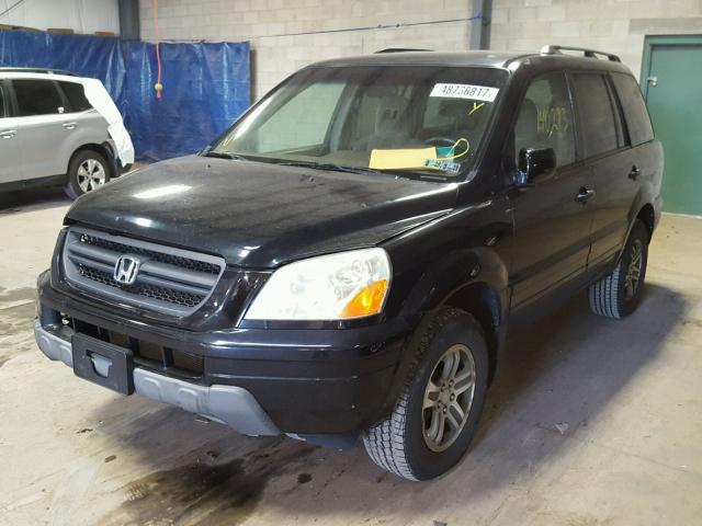 2HKYF18484H598068 - 2004 HONDA PILOT EX BLACK photo 2