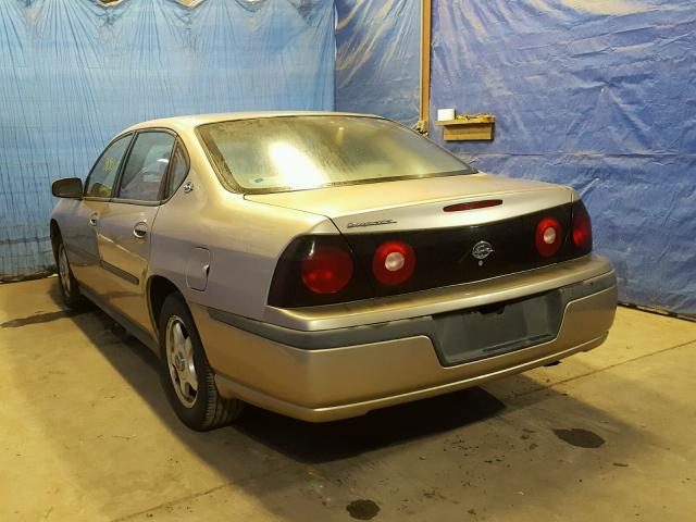 2G1WF52E649333158 - 2004 CHEVROLET IMPALA BEIGE photo 3