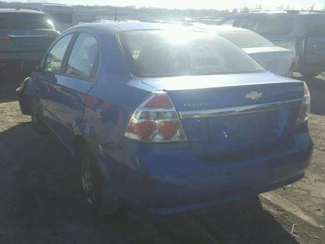 KL1TD5DE5BB213903 - 2011 CHEVROLET AVEO LS 蓝色 照片 3