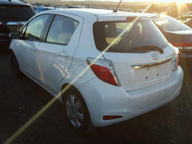 VNKKTUD37EA012327 - 2014 TOYOTA YARIS WHITE photo 3