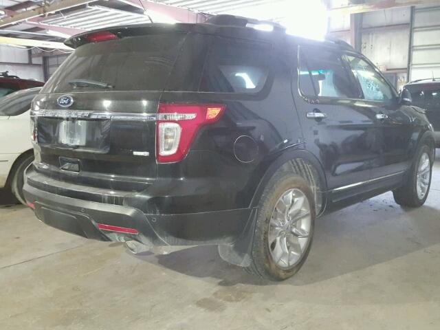 1FM5K8F8XDGB98011 - 2013 FORD EXPLORER L BLACK photo 4