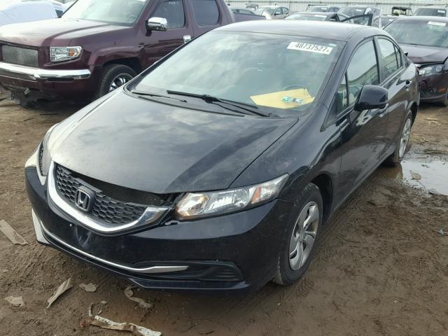 19XFB2F58DE293694 - 2013 HONDA CIVIC LX BLACK photo 2