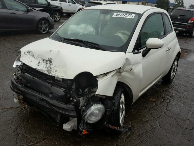 3C3CFFAR3CT104005 - 2012 FIAT 500 POP WHITE photo 2