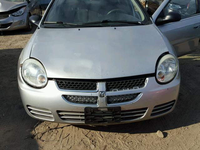 1B3ES56CX5D231083 - 2005 DODGE NEON SXT SILVER photo 7