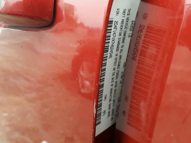 2D4FV47VX7H624546 - 2007 DODGE MAGNUM SXT RED photo 10