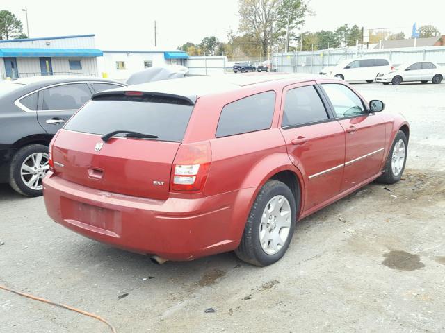 2D4FV47VX7H624546 - 2007 DODGE MAGNUM SXT RED photo 4