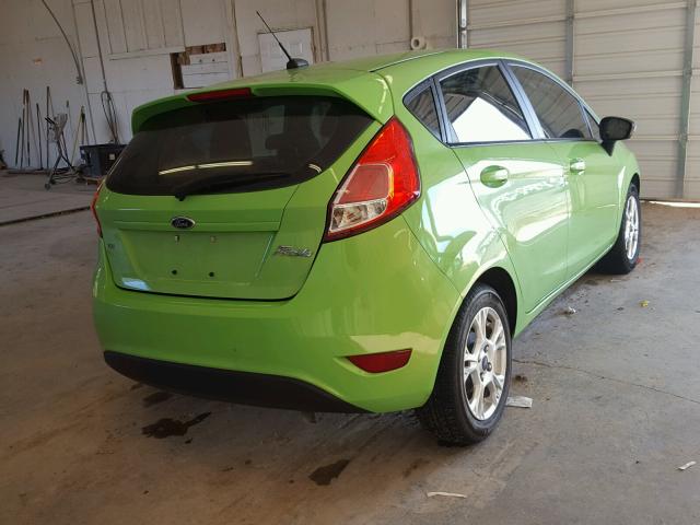 3FADP4EJ8EM127708 - 2014 FORD FIESTA SE GREEN photo 4