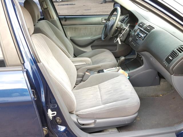 2HGES16505H534662 - 2005 HONDA CIVIC LX BLUE photo 5