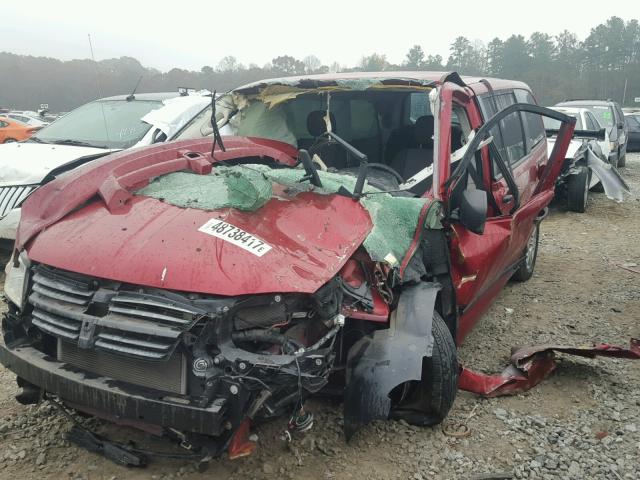 1D8HN44H38B164873 - 2008 DODGE GRAND CARA RED photo 2