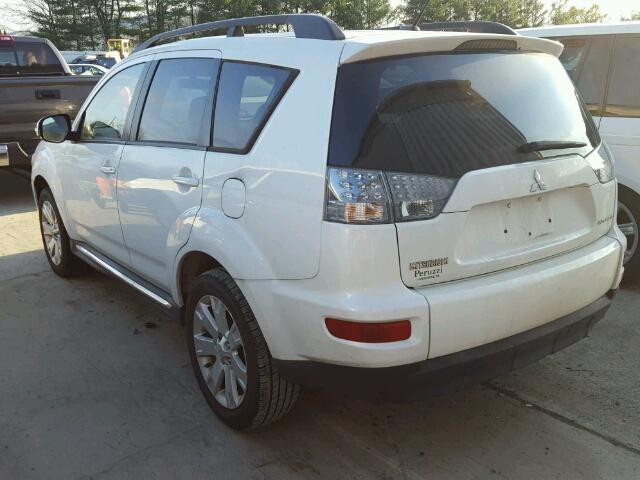 JA4JT3AW0AZ002631 - 2010 MITSUBISHI OUTLANDER WHITE photo 3