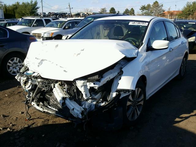 1HGCR2F38EA258690 - 2014 HONDA ACCORD LX WHITE photo 2