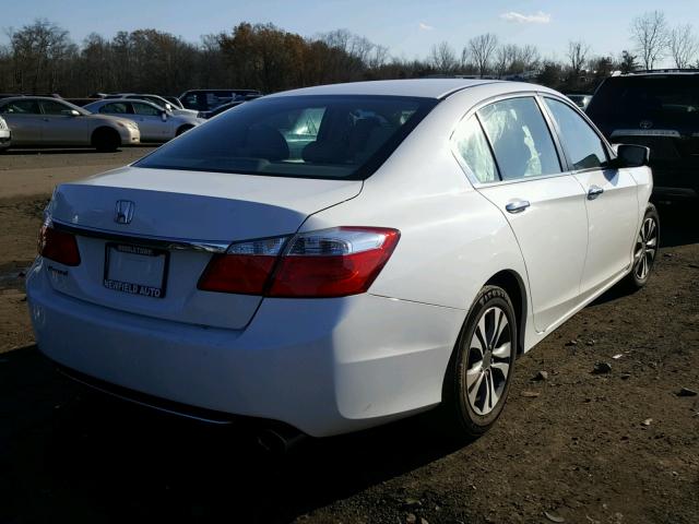 1HGCR2F38EA258690 - 2014 HONDA ACCORD LX WHITE photo 4