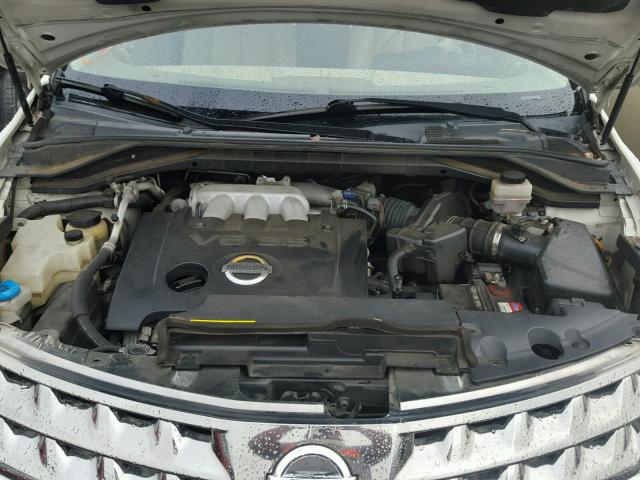 JN8AZ08W17W638014 - 2007 NISSAN MURANO SL WHITE photo 7